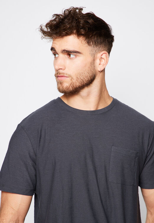 Polera Basic Bolsillo Gris Family Shop