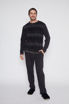 Pijama Hombre Negro Liso Family Shop