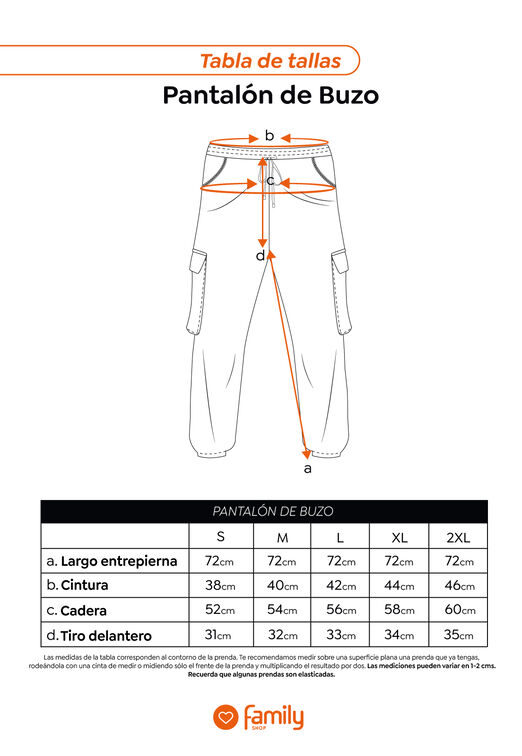 Pantalon De Buzo Cargo Circulo Crudo Family Shop