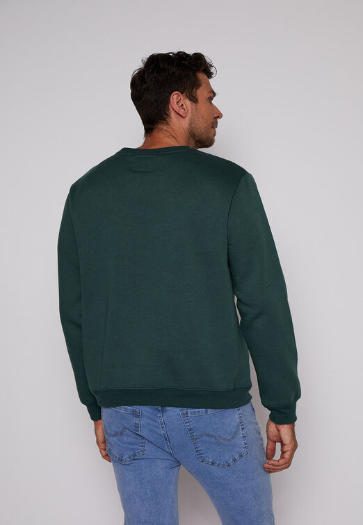 Poleron Cuello Redondo Verde Family Shop