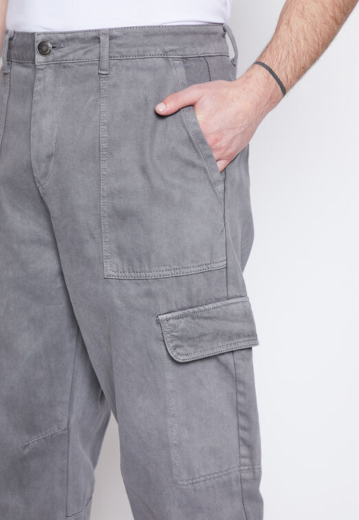 Pantalon Hombre Gris Cargo Family Shop