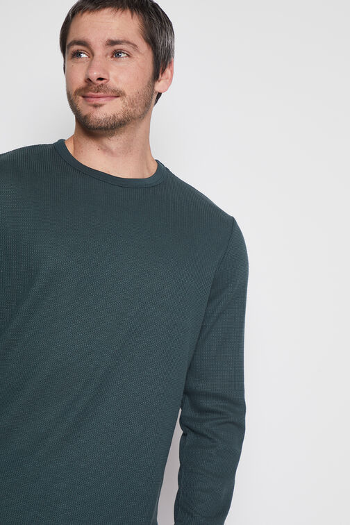 Polera Hombre Verde Wafles Family Shop