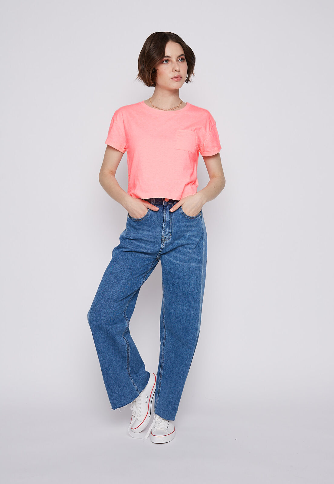 Poleras best sale fluor mujer