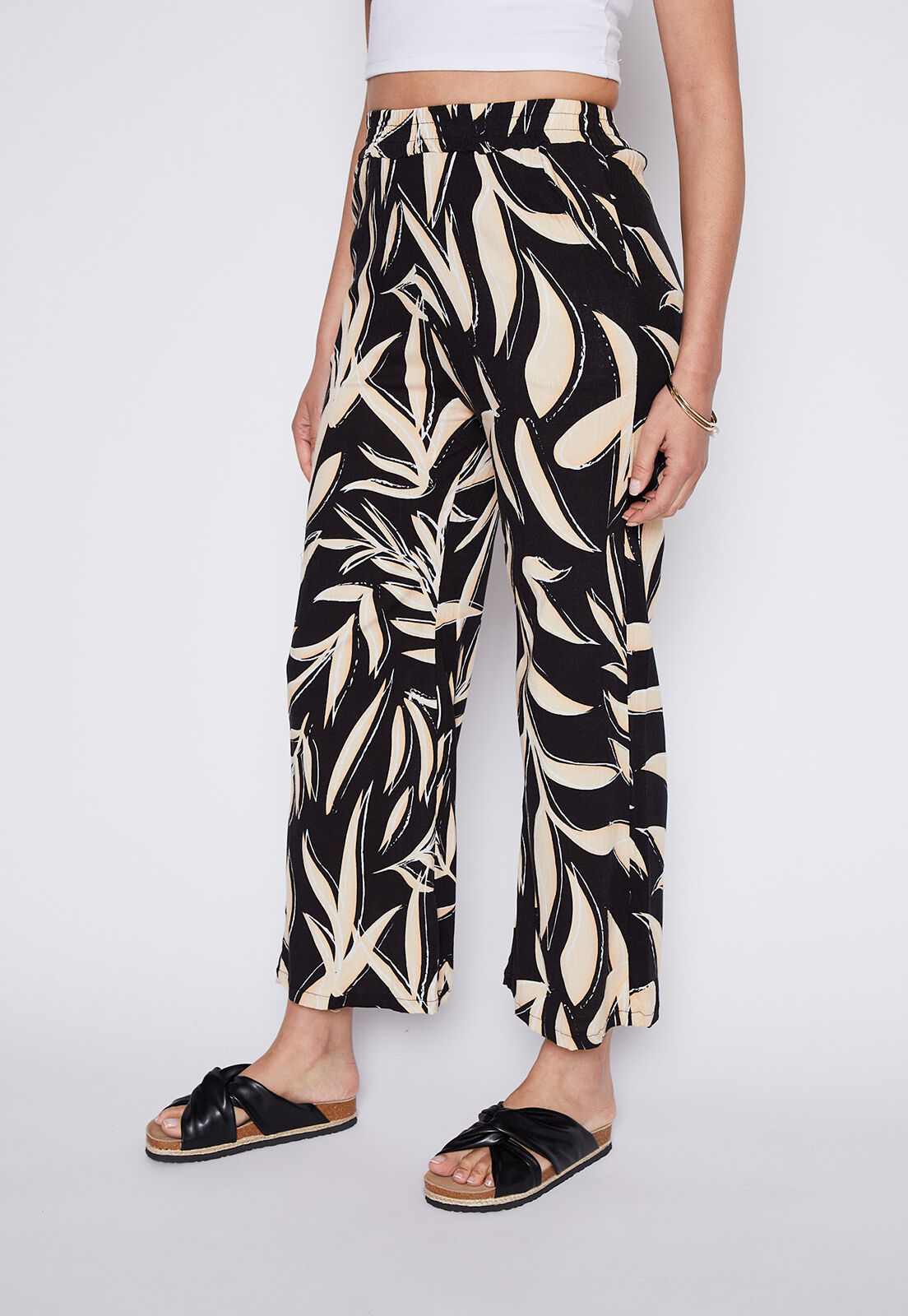 Pantalon on sale palazzo camel