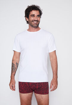 Hombre  Camiseta  Blanco  Manga Corta Family Shop