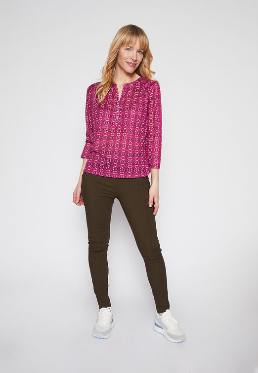 Blusa Manga 3/4  Mao Fucsia Family Shop
