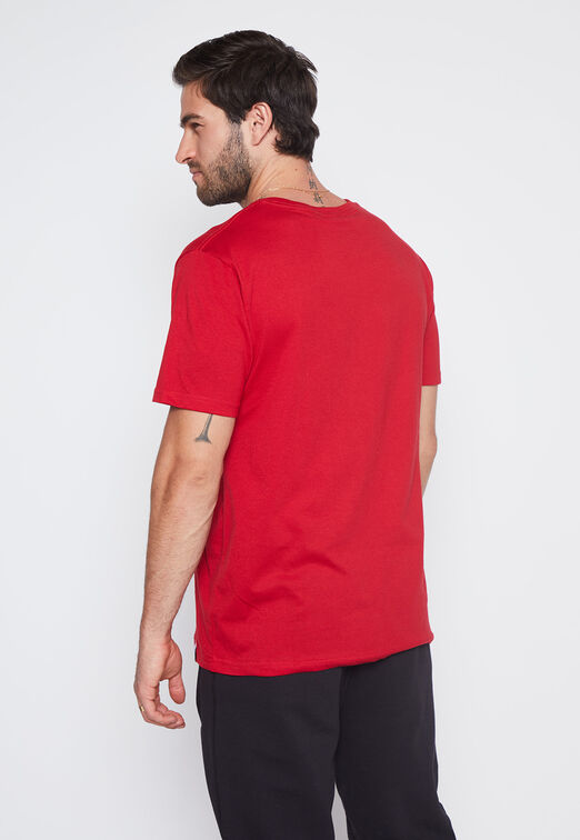 Polera Hombre Rojo College Basic Family Shop