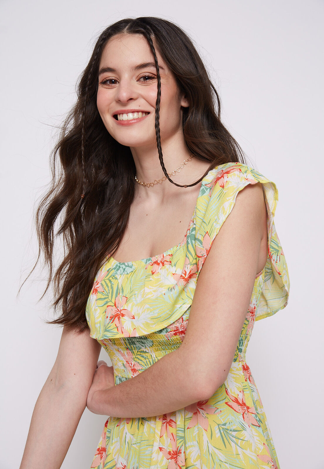 Vestido S M Largo Con Vuelo Multicolor 1 Family Shop