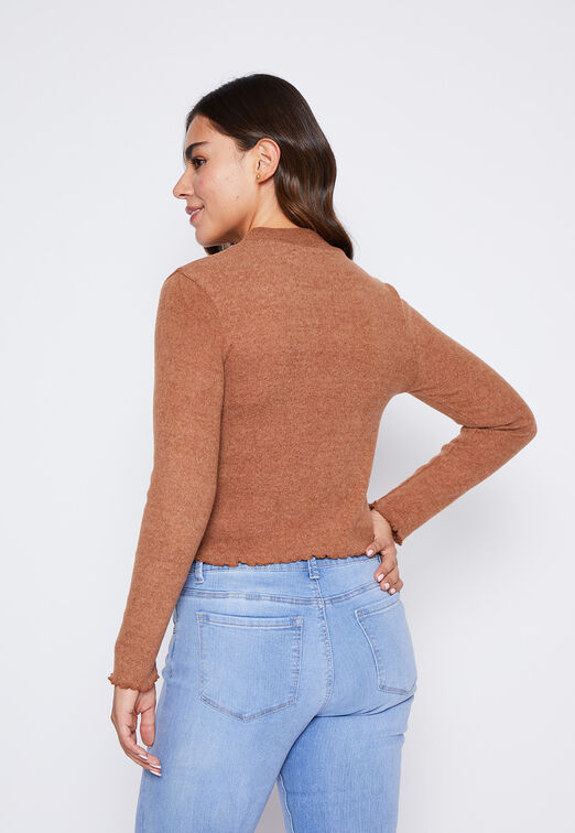 Sweater Mujer Caramelo Cuello Alto Soft Family Shop