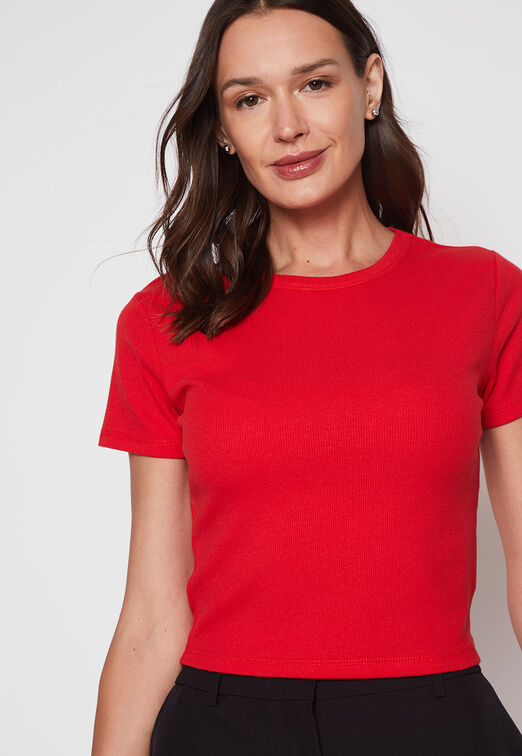 Polera Mujer Rojo Clasica Family Shop