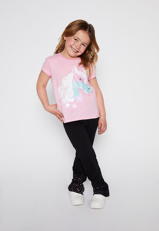 Polera Lentejuelas Love Rosado Family Shop