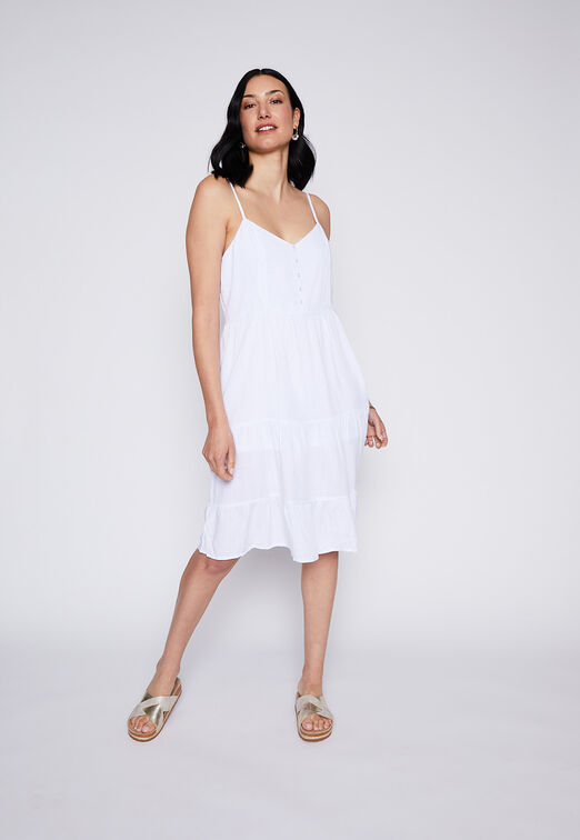 Vestido Pabilo Lino Blanco Family Shop