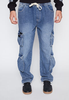 Jeans Lolo Azul Baggy  Multibolsillos Family Shop