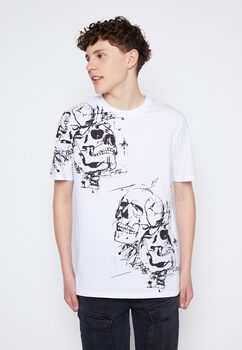 Polera Lolo Blanco Calavera Family Shop