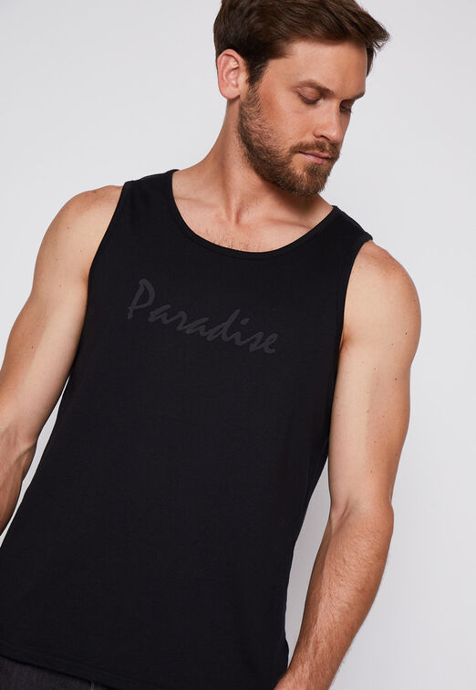 Polera Basic Color Print Negro Family Shop