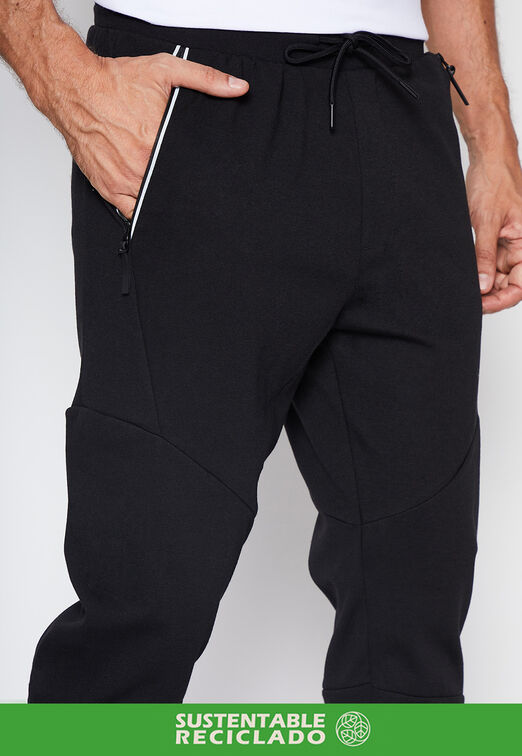 Pantalon De Buzo Aplicaciones Negro Family Shop