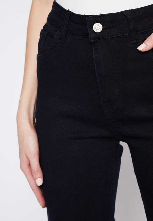 Jeans Mujer Negro Tiro Alto Family Shop