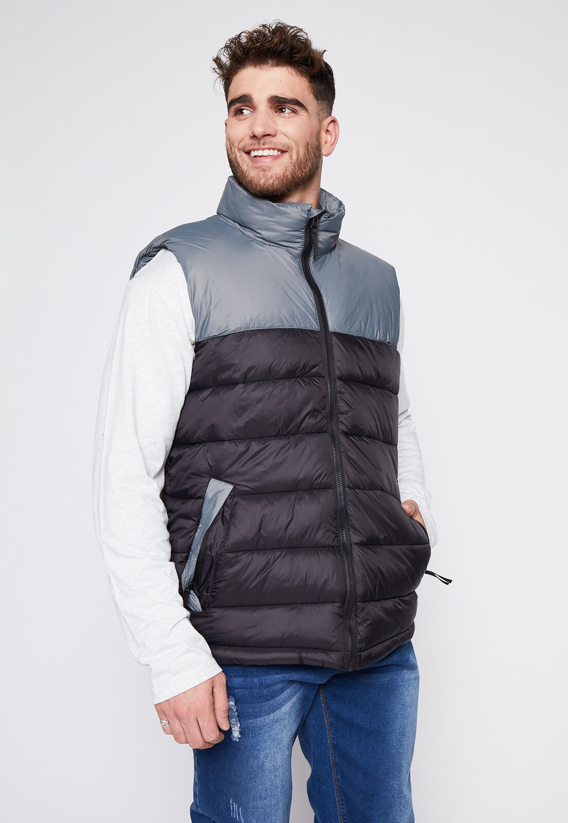 Parka Sin Manga Negro Family Shop