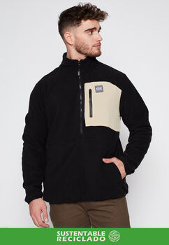 Poleron Polar Medio Cierre Negro Family Shop
