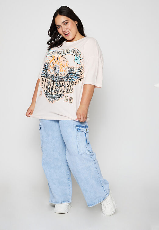 Polera Plus Size Energetic Oversize Damasco Family Shop