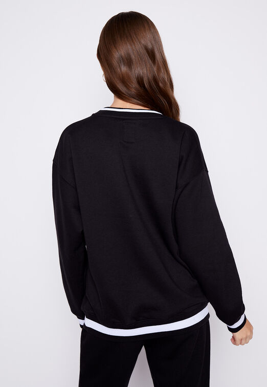 Poleron Pretina Bicolor Negro Family Shop
