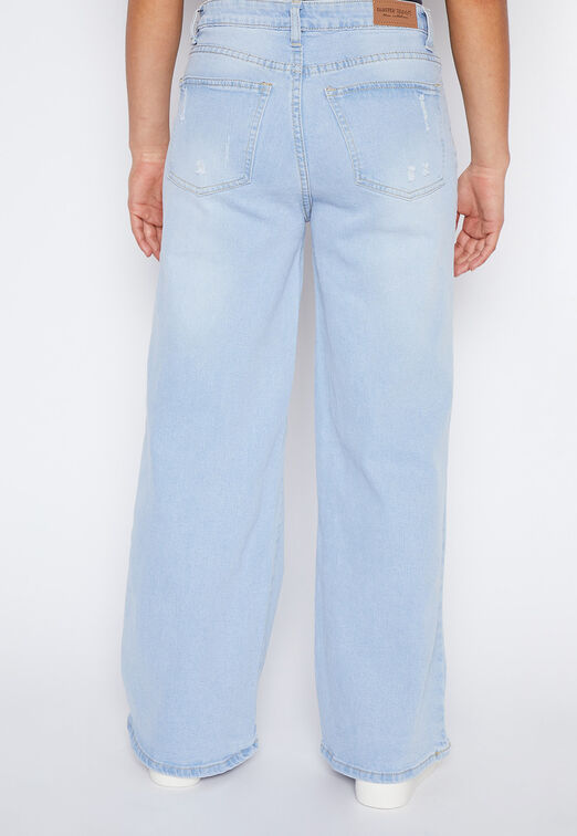 Jeans Lola Azul Parche Botones Family Shop