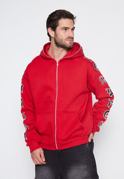 Poleron Hombre Rojo Letras Family Shop