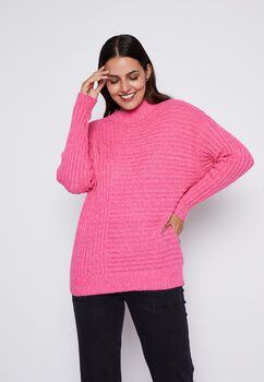 Sweater Mujer Fucsia Canuton Grueso Family Shop