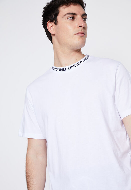 Polera Hombre Blanco Cuello Elasticado Family Shop