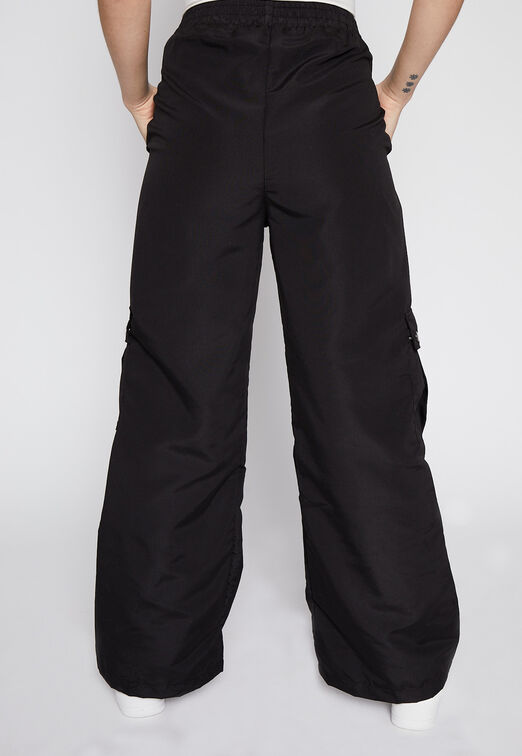 Pantalon De Buzo Wide Leg Negro Family Shop