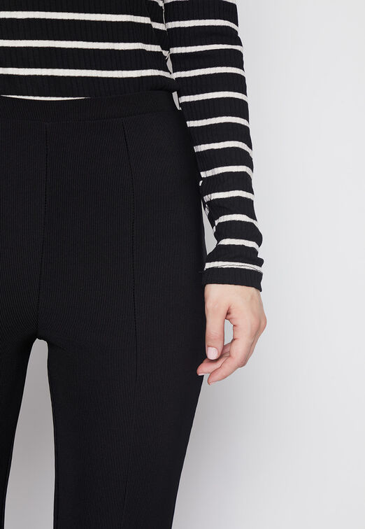 Calza Mujer Negro Flare  Abertura Family Shop