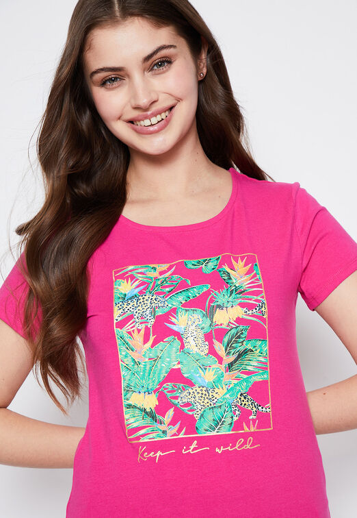 Polera Mujer Fucsia Flore Family Shop