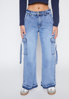 Jeans Lola Azul Wide Leg Cargo Family Shop