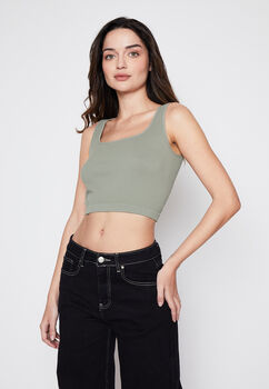 Peto Mujer Verde Tanks Crop Family Shop