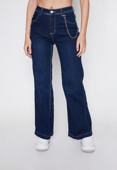 Jeans Mujer Azul Wideleg Carpintero Family Shop