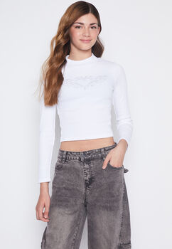 Polera Lola Blanco Corazon Family Shop