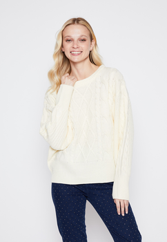 Sweater Mujer Crudo Trenzado Family Shop