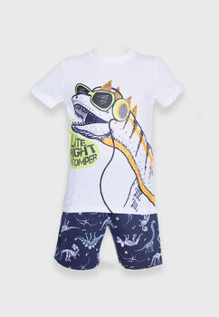 Nino  Pijama Corto  Blanco   Family Shop