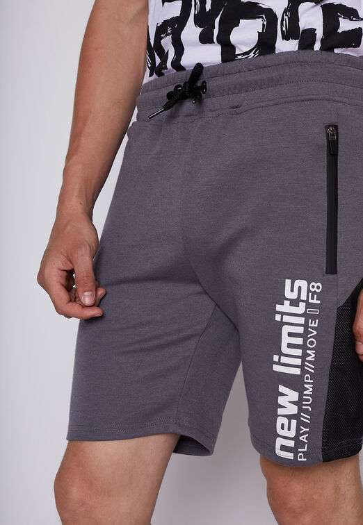 Bermuda Franela Deportivo Gris Family Shop