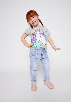 Jeans Pitillo Tachas Azul Family Shop