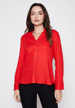 Blusa Mujer Rojo Lino Family Shop