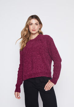 Sweater Mujer Burdeo Chenille Family Shop