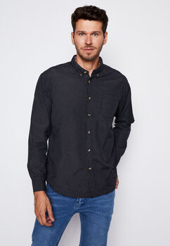Camisa Plus Size Puntos Negro Family Shop