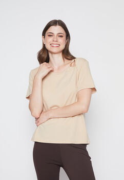 Polera Mujer Beige Joya Family Shop