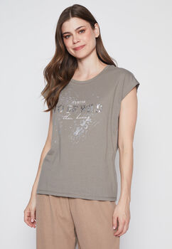 Polera Mujer Verde Lentejuelas Family Shop