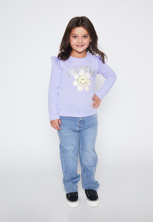 Polera Nina Lila Glitter Family Shop