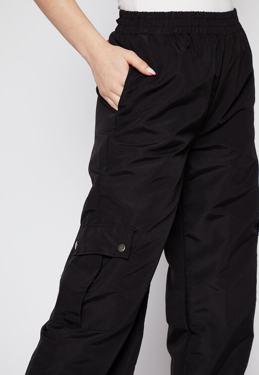 Pantalon De Buzo Wide Leg Negro Family Shop