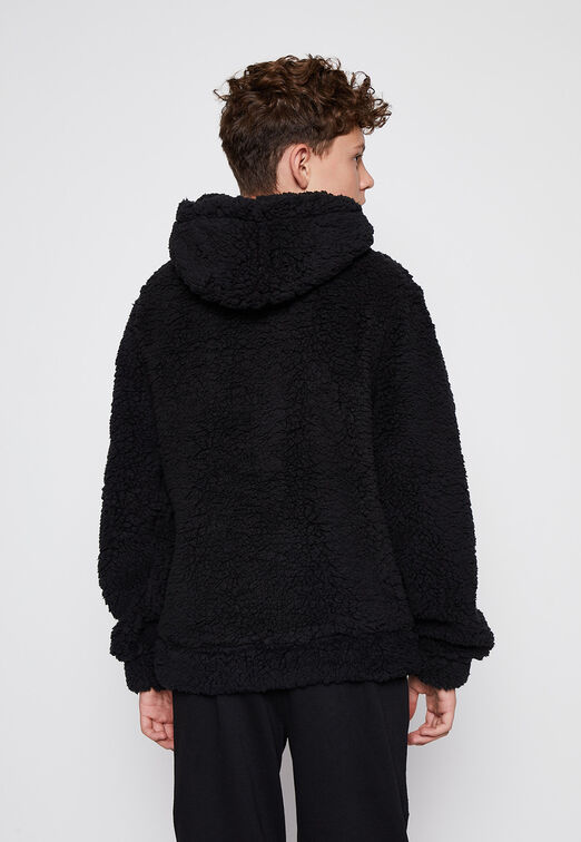 Poleron Peludo Hoodie Negro Family Shop