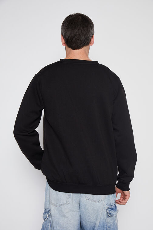 Poleron Hombre Negro Basic Family Shop