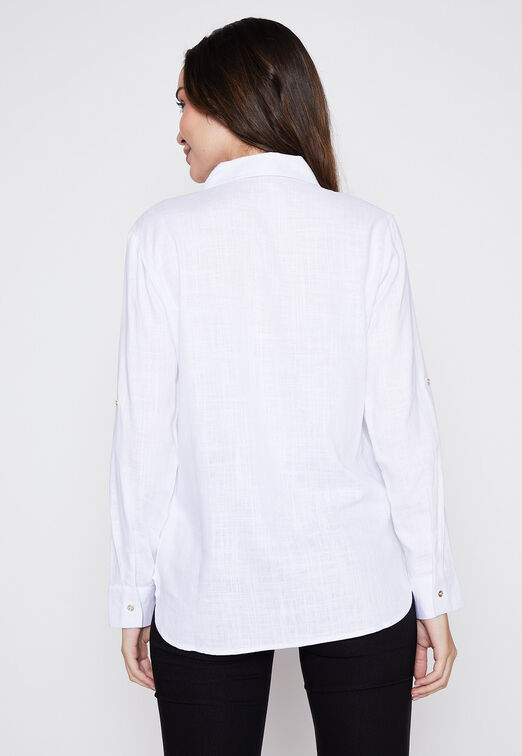 Blusa Mujer Blanco Lino Family Shop